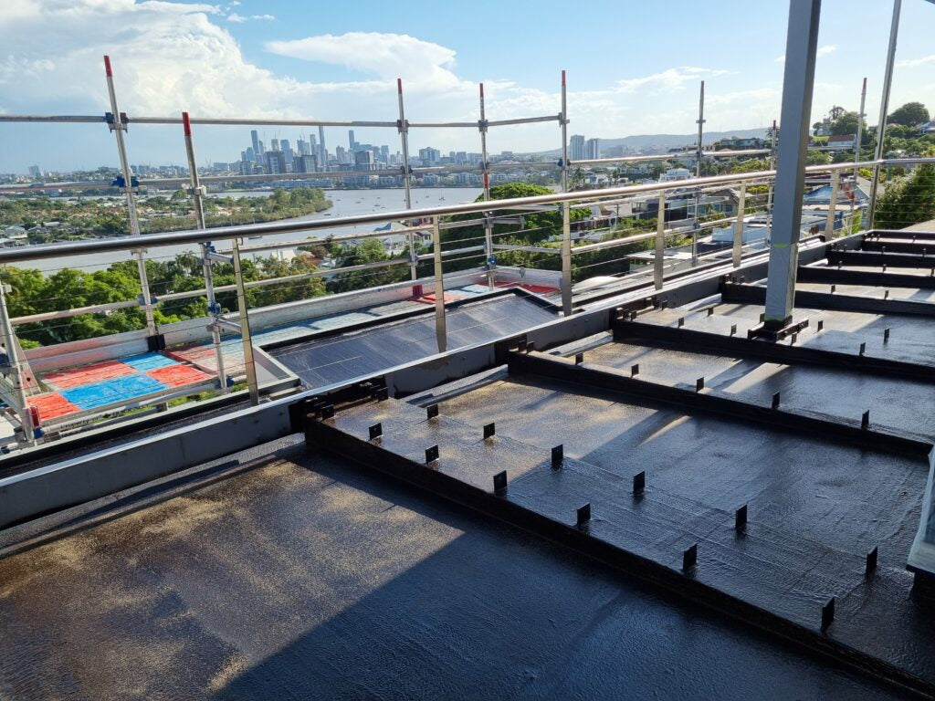 Before — unprotected balcony surface