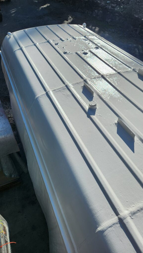 Caravan waterproofing finished result